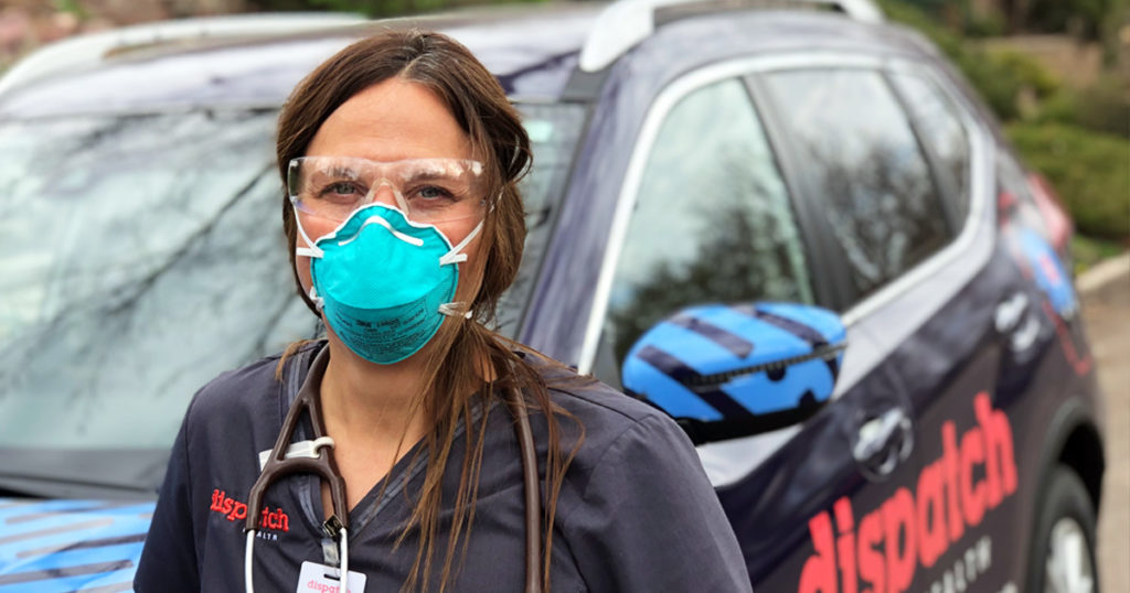 dispatchhealth caregiver wearing ppe